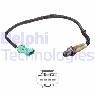 Billede af DELPHI ES21147 12B1 Lambdasonde pladesonde, opvarmet PEUGEOT: 206 Hatchback, SW, 307 Stationcar, CITROËN: Berlingo II
