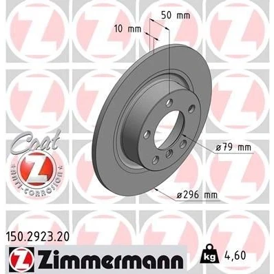 Billede af ZIMMERMANN COAT Z 150.2923.20 Bremseskiver 296 10 6/5 5 120 fuldstændigt coatet højkarboniseret MINI: Countryman