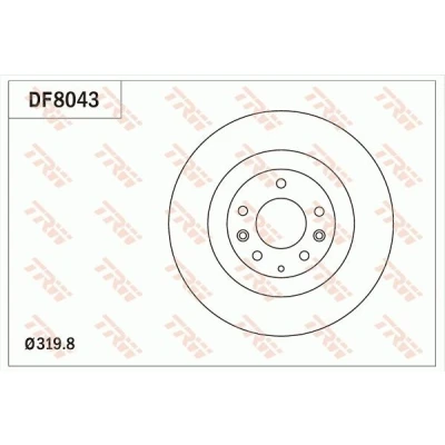 Billede af TRW DF8043 Bremseskiver 320 28 5 114,3 ventileret lakeret