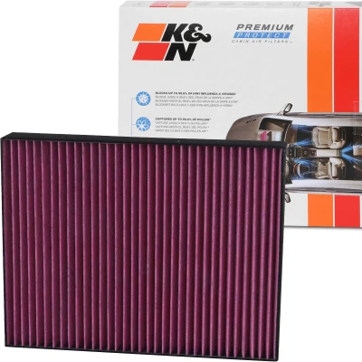Billede af K&amp;N Filters DVF5009 Kabinefilter Aktivkulfilter 277 34 kvadratisk VOLKSWAGEN: Touareg I, Transporter 5, 6, AUDI: Q7, PORSCHE: Cayenne