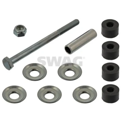 Billede af SWAG 80 94 1207 Stabstag Bagaksel venstre, højre M10 x 1,25 med møtrik, leje, underlægskiver Stål sølv MITSUBISHI: Grandis