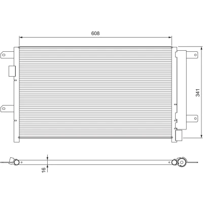Billede af VALEO 815089 Kondensator uden tørrer Aluminium 342 R 134a