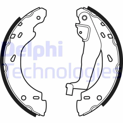 Billede af DELPHI LS1910 Bremsebakker 203 32 SMART: Fortwo II Coupe, City Roadster Cabriolet