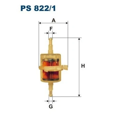 Billede af FILTRON PS 822/1 Brændstoffilter Ledningsfilter 8 FIAT: 126