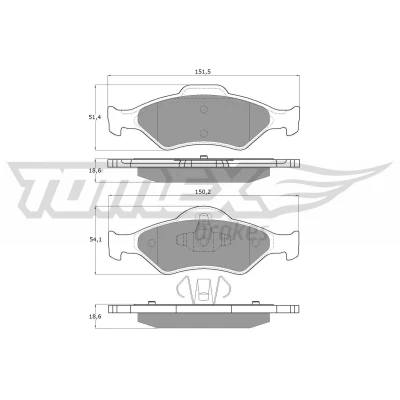 Billede af TOMEX brakes TX 12 53 Bremseklodser foraksel FORD: KA Hatchback, FIESTA 4
