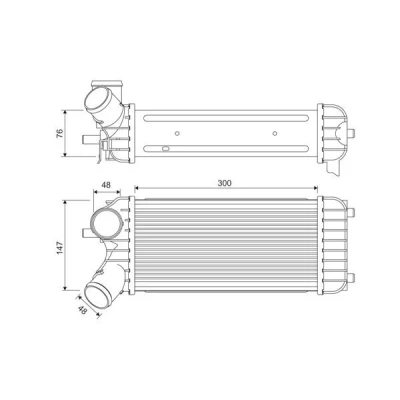 Billede af VALEO 818365 Intercooler Aluminium uden sensor