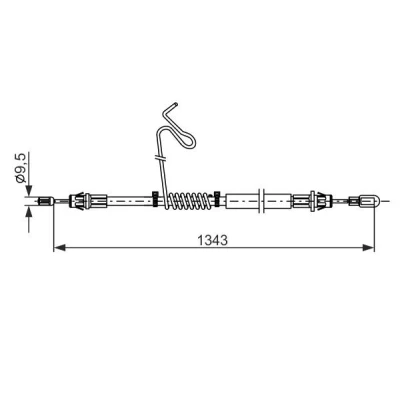 Billede af BOSCH 1 987 482 883 Håndbremsekabel 1343, 1120 FORD: Transit Mk6 Van