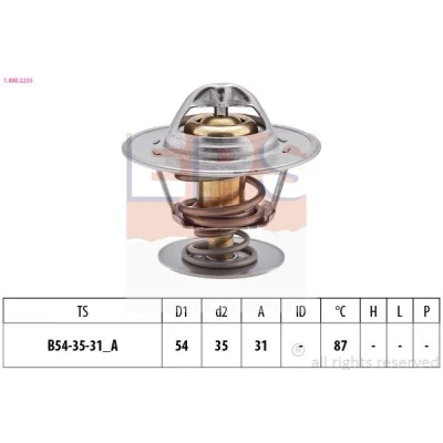 Billede af EPS 1.880.223S Termostat 87 54 Made in Italy OE Equivalent uden pakning VOLKSWAGEN: Golf 4, 5, Touran I, AUDI: A4 B7 Avant, A3 Sportback