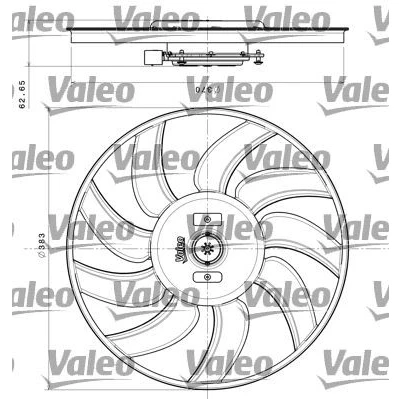 Billede af VALEO 696350 Køleventilator 400 AUDI: A4 B8 Avant, A5 Coupe