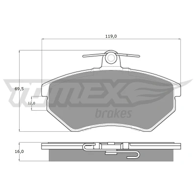 Billede af TOMEX brakes TX 10 63 Bremseklodser foraksel VOLKSWAGEN: GOLF 3, Lupo / 3L, 2, SEAT: Ibiza 2