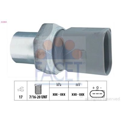 Billede af FACET 25.0023 Trykkbryter SKODA: Superb II Stationcar, Octavia 2 Combi, Fabia 2, VOLKSWAGEN: Touran I, GOLF 6, Passat B6 Sedan, AUDI: A4 B7 Avant