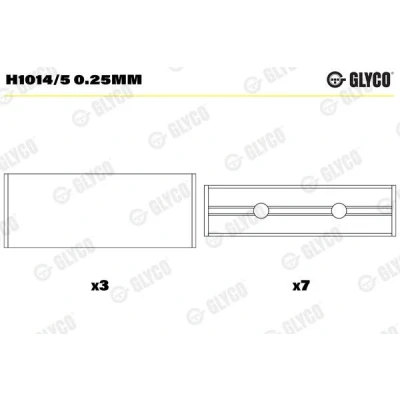 Billede af GLYCO H1014/5 0.25mm Krumtapakselleje