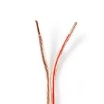 Billede af Højtaler Kabel 2x 4.00 mm² Kobber 100.0 m Runde PVC Gennemsigtig Rulle