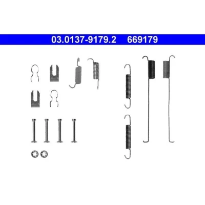 Billede af ATE 03.0137 9179.2 Tilbehørssæt, bremsebakker FIAT: Panda II Hatchback, Punto I Hatchback