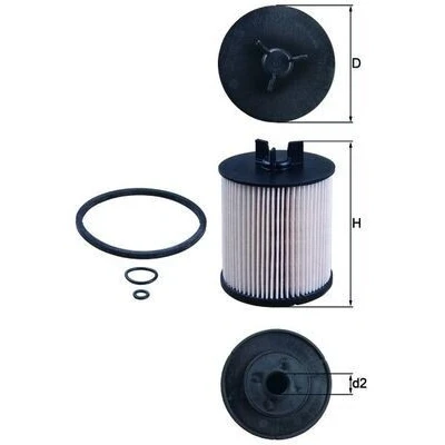 Billede af MAHLE ORIGINAL KX 86/1D Brændstoffilter Filterindsats AUDI: A2