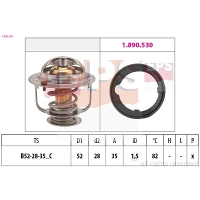 Billede af EPS 1.880.493 Termostat 82 52 Made in Italy OE Equivalent HONDA: Civic 4 Hatchback, V CRX 2
