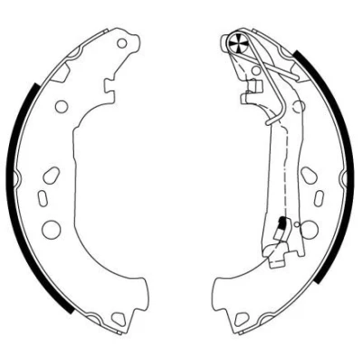 Billede af TEXTAR 91067600 Bremsebakker 228,6 42 med håndbremsegreb FIAT: Qubo