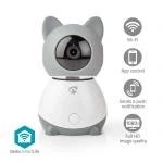Billede af Nedis SmartLife Indendørs Kamera Wi Fi Full HD 1080p Pan tilt Cloud / MicroSD Med bevægelsessensor Nattesyn Android &amp; iOS Grå Hvid