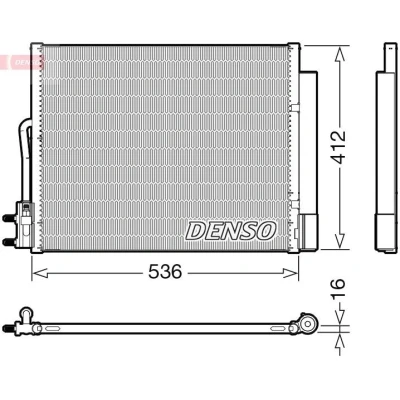 Billede af DENSO DCN20043 Kondensator med tørrer R 134a