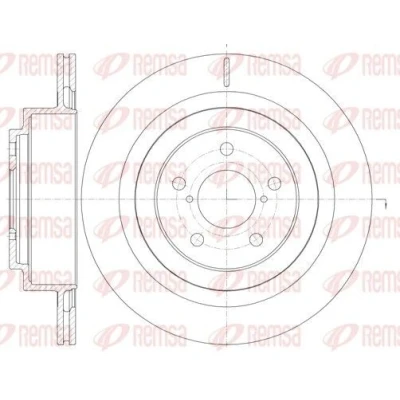 Billede af REMSA 61001.10 Bremseskiver bagaksel 289,8, 289,8 18 5 ventileret SUBARU: Forester III, II, Outback SSANGYONG: Rexton / 2