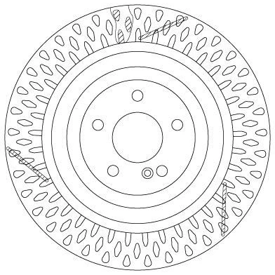 Billede af TRW DF6822S Bremseskiver 360 26 5 112 perforeret/indv. ventileret lakeret MERCEDES BENZ: C klasse T modell, Sedan, E modell