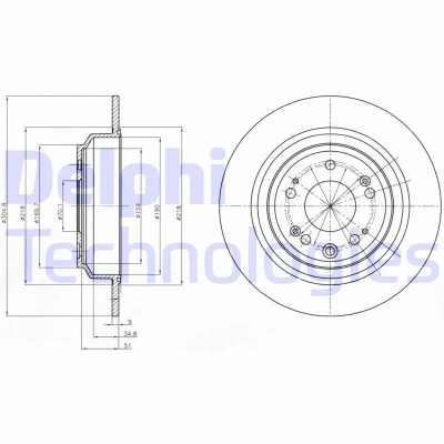 Billede af Bremseskive DELPHI BG4196C