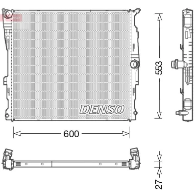 Billede af DENSO DRM05008 Radiator 600 575 27