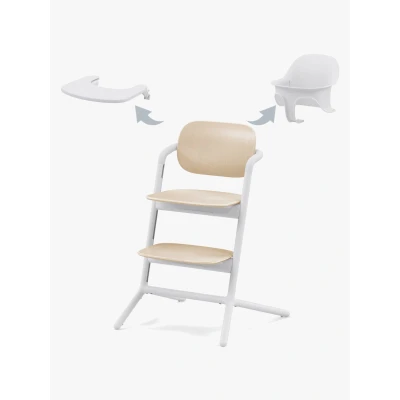 Billede af Cybex Lemo 3 in 1 Højstol Inkl. Babysæt &amp; Bakke, Sand White