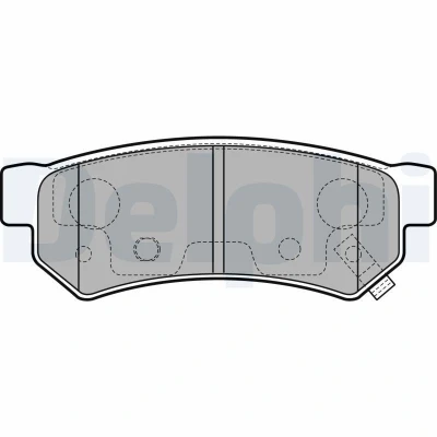 Billede af DELPHI LP3305 Bremseklodser med akustisk advarsel for slid anti knirke plade uden tilbehør CHEVROLET: Spark