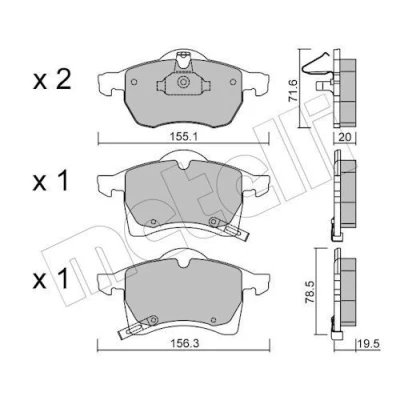 Billede af Bremseklodser METELLI 22 0258 0