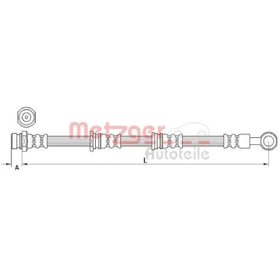 Billede af METZGER 4110917 Bremseslange 660