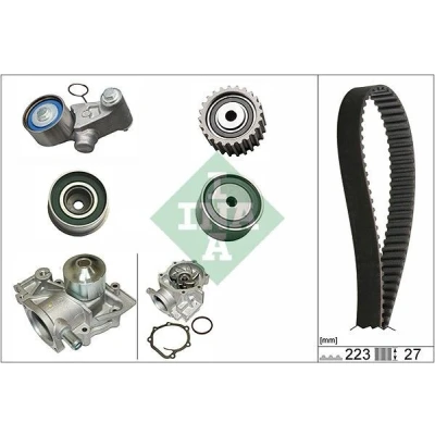 Billede af INA 530 0426 30 vandpumpe + Tandremssæt med SUBARU: Impreza I Sedan, Legacy 4