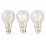 Billede af LED glødepære E27 A60 7 W 806 lm 2700 K Varm Hvid Antal lamper i emballagen: 3 stk.