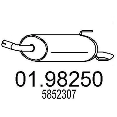 Billede af MTS 01.98250 Lydpotte 820 OPEL: Astra H Caravan, TwinTop, Hatchback
