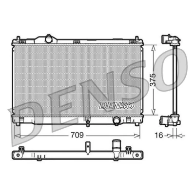 Billede af DENSO DRM51001 Radiator Aluminium 375 709 16