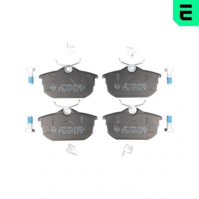 Billede af OPTIMAL BP 10208 Bremseklodser bagaksel med akustisk advarsel for slid bremsecaliperskruer MITSUBISHI: COLT 6, Space Star, Carisma Hatchback