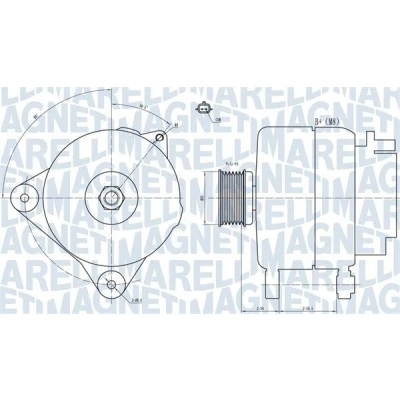 Billede af MAGNETI MARELLI 063731887010 Generator 14V 120A RENAULT: MEGANE 3 Grandtour, CLIO