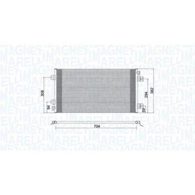 Billede af MAGNETI MARELLI 350203941000 Kondensator 704x382x16 382 704 16 RENAULT: MASTER 2 Kasten