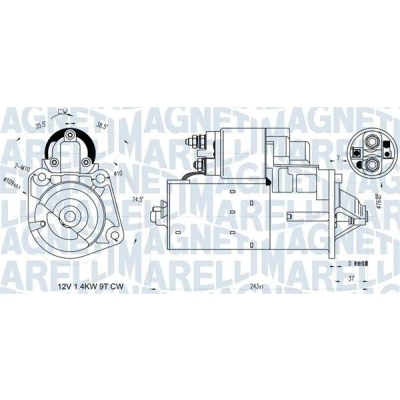Billede af MAGNETI MARELLI 063721398010 Starter 12 1,4 9 VOLVO: V50