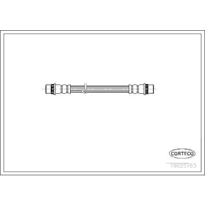 Billede af CORTECO 19025763 Bremseslange bagaksel 200 PEUGEOT: 206 Hatchback