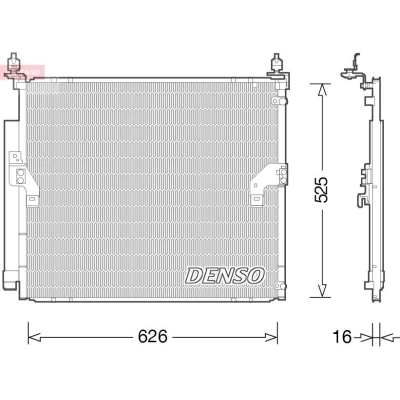 Billede af DENSO DCN50034 Kondensator med tørrer R 134a