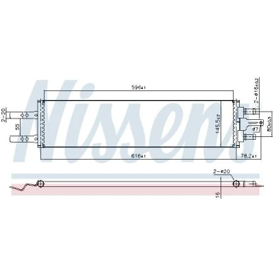 Billede af NISSENS 606420 Radiator Aluminium 596 146 16 uden pakning ekspansionsbeholder, ramme Loddet køleripper