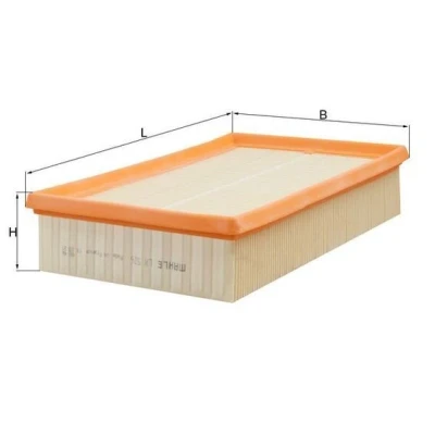 Billede af MAHLE ORIGINAL LX 526 Luftfilter 57,3 171 280,5 Filterindsats MERCEDES BENZ: W124 Sedan, Coupe, Stationcar