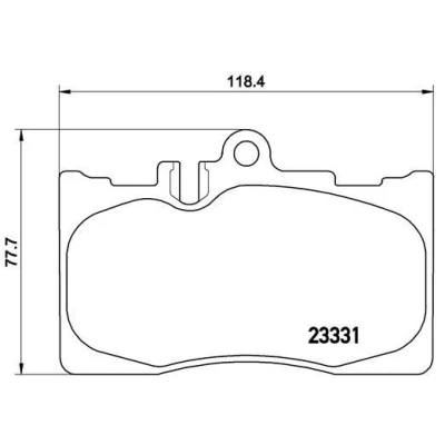 Billede af BREMBO P 83 058 Bremseklodser Forberedt til slidindikator uden tilbehør