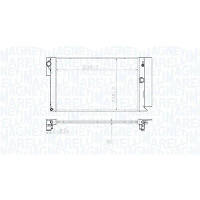 Billede af MAGNETI MARELLI 350213173100 Radiator 600mm 378mm 16mm Loddet køleripper TOYOTA: Avensis III Stationcar, Verso, Auris Stationcar