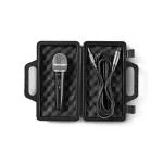 Billede af Mikrofon Cardioid Aftageligt kabel 5.00 m 50 Hz 15 kHz 600 Ohm 72 dB Indbygget on/off knap (tænd/sluk) Rejsetaske inkluderet ABS / Aluminium Grå Sort