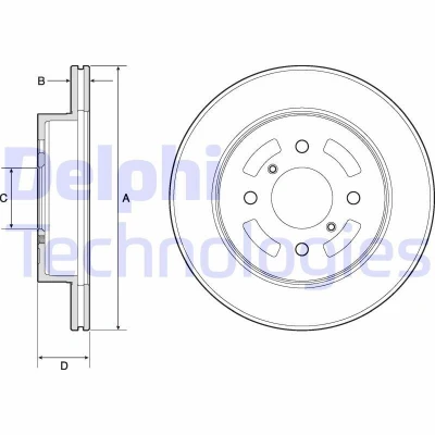 Billede af DELPHI BG3941 Bremseskiver 257 17 4 ventileret olieret ubehandlet uden hjullejer, ABS sensorring SUZUKI: Ignis 2, III, I