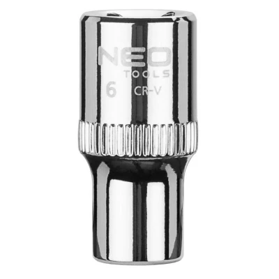 Billede af NEO TOOLS 08 224 Skraldenøgleindsats (Hexagon) 1/4 3124 6 mm Krom vanadium stål SuperLock