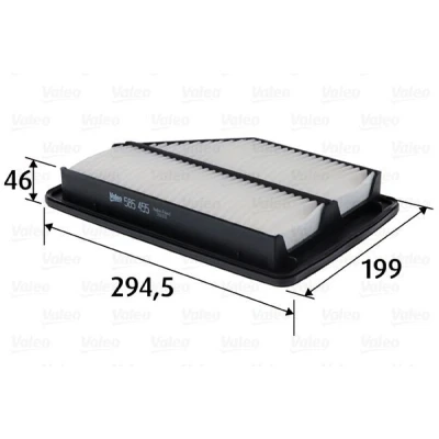Billede af VALEO 585455 Luftfilter 46 199 295 Filterindsats HONDA: FR V, CR V 3, 2