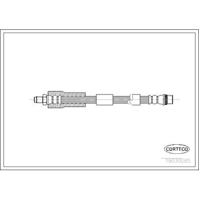 Billede af CORTECO 19030285 Bremseslange foraksel 420 M10X1 PEUGEOT: 307 Stationcar, SW, Hatchback, CITROËN: C4 I Hatchback